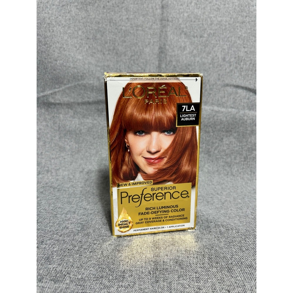 L'Oreal Paris Superior Preference Hair Color 7LA‎ Lightest Auburn Permanent Gel